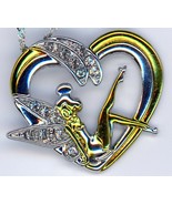 Hollow Heart Fashion Creative Diamond* Female Fairy Pendant Elf Angel Ne... - $26.82 CAD
