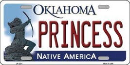 Princess Oklahoma Novelty Metal License Plate LP-6231 - £15.94 GBP