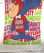 Vintage Budweiser Beer Towel Budman Defender Beach Advertising Collectib... - €49,72 EUR