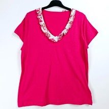 Avon - NEW - V-Neck Pink T-Shirt - UK 14-16 - £12.05 GBP