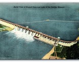 Aerial View Bagnell Dam Ozarks Missouri MO UNP Linen Postcard V18 - $1.73