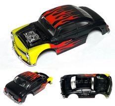 1 Hot Rod Mercury Coupe Black w/ Flames Aurora Afx Tomy Mount Slot Car BODY-ONLY - £15.79 GBP