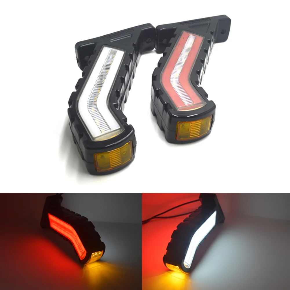 2PCS Universal Car LED Side Marker Lights with Flowing Turn Signals for SUV, B - £24.51 GBP