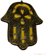 Hamsa  wall decor, Hamsa wall hanging, Hand of Fatima decor, khamsa to hang - $693.57 MXN