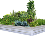Galvanized Raised Garden Beds for Vegetables Large Metal Planter Box Ste... - $64.01