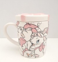 New Disney Aristocats Marie Expressions Mug w/ Topper Lid All Over Cat Pink Cup - £15.81 GBP