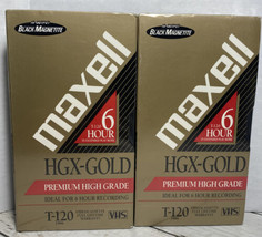 Maxwell High Grade VHS T-120 6 Hour Video Cassette Tapes Sealed Blank 2 Tapes - £11.04 GBP