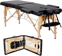 Black Adjustable Portable Massage Folding Table - £195.59 GBP