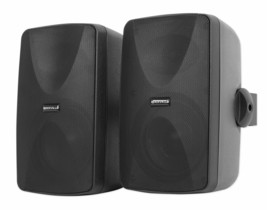 2 Rockville WET-7020B 5.25&quot; 70V Commercial Indoor/Outdoor Wall Speakers in Black - £136.71 GBP