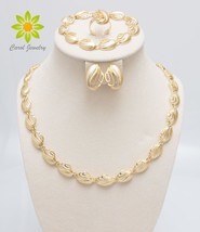 Free Shipping Gold Color Jewelry Sets For Wedding Fashion African Women Elegant  - £15.47 GBP