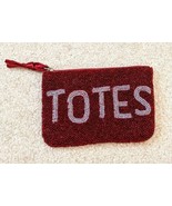 Delia&#39;s Red Beaded Zip Pouch Wallet &quot;TOTES&quot; NWOT Stocking Stuffer - $14.84