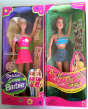 Barbie Sticker Craze 19224, 1997 &amp; Teresa Butterfly Art 20361, 1998, 2 Doll Lot - £30.97 GBP