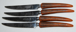 Parker Sons Sheffield Steak Knife Vintage Bakelite Antler Handle Lot of 4 - £20.62 GBP