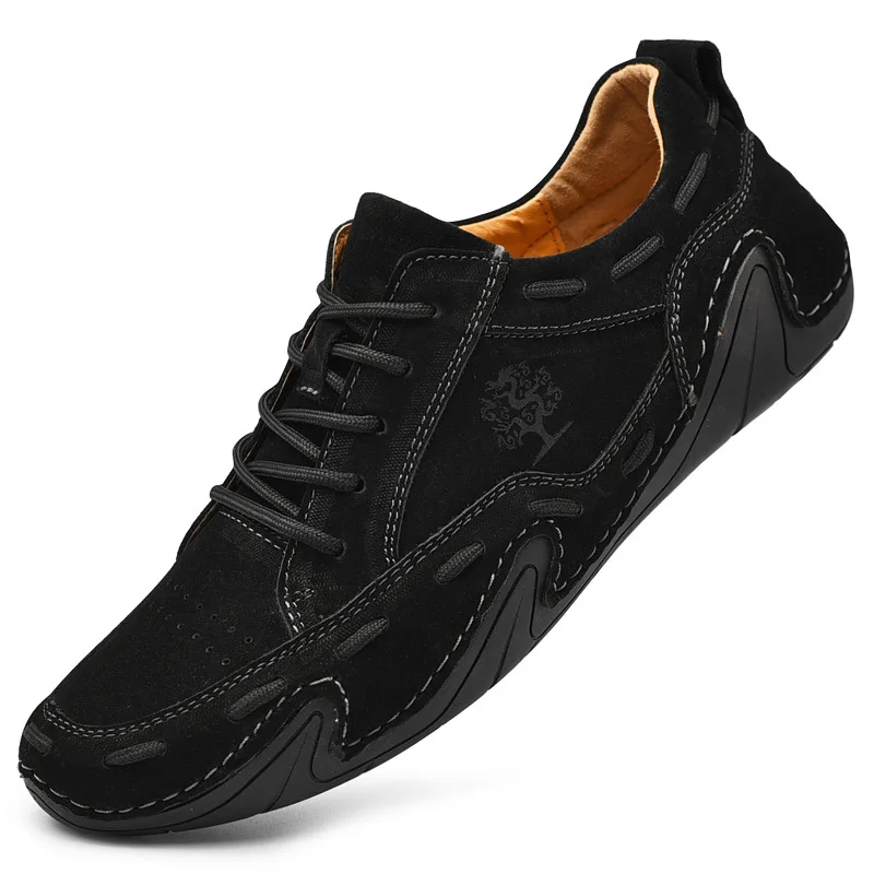 Leather Shoes lace up Trend Comfortable Men Shoes outdoor High Quality S... - $49.66