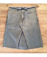 BEBE  Levis Womens Coated Denim Jean Skirt Size 30 Reconstructed Raw Hem... - £83.20 GBP