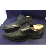 Calvin Klein Black Men&#39;s Dress Shoes Classic Oxford Lace Up Leather Size... - $468.48 MXN