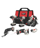 PORTER CABLE PCCK6116 20V Drill/Driver Lithium Ion 6-Tool Combo w/ 8 Acc... - $267.29