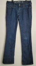 Express Womens Blue Denim Jeans 41 Barely Boot Cut Dark Wash RN 130351 - £15.00 GBP