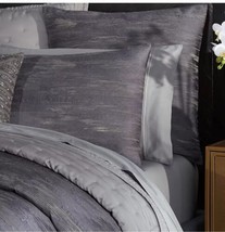 Donna Karan Gravity Collection 4pc King DUVET/3pc Euro Sham Charcoal Nip - $445.21