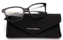 New Dolce&amp; Gabbana Dg 3317 3218 Glitter Gold Black Eyeglasses Glasses 54-17-140 - £113.58 GBP
