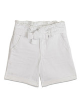 Jordache Girls Paperbag Waist Denim Jean Shorts White Size 10 - £19.60 GBP