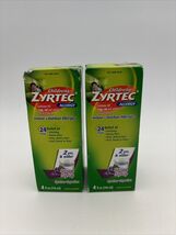 2- Zyrtec Children's 24 Hour Allergy Relief Antihistamine Grape Syrup EX... - $25.64