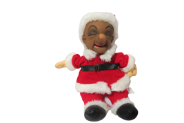 Vintage 70s Mr Magoo Santa Claus Plush By Cuddle Wit 15&quot;T Brown Face - £15.78 GBP