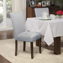 Set Of 2 Shades Of Blue Homepop Parsons Classic Upholstered Accent Dining - £261.33 GBP