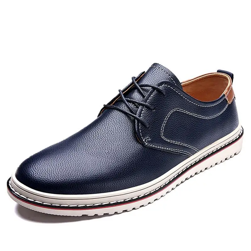 Brand Men Casual Shoes Comfortable Leather Men Dress Shoes Waterproof Me... - $46.94