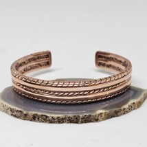 WJ 95 Southwestern Twisted Design Open Cuff Copper Bracelet - £29.83 GBP