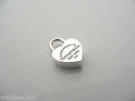 Tiffany &amp; Co Heart Padlock Pendant Return to Tiffany Red Enamel Charm Gi... - £234.33 GBP