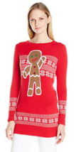 Isabellas Closet Womens Gingerbread On Fair Isle Ugly Christmas Sweater,... - $29.28