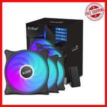 3-Pack 120mm Low Noise RGB Case Fans with Hydraulic Bearings for Desktops - $34.91