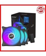 3-Pack 120mm Low Noise RGB Case Fans with Hydraulic Bearings for Desktops - €30,17 EUR