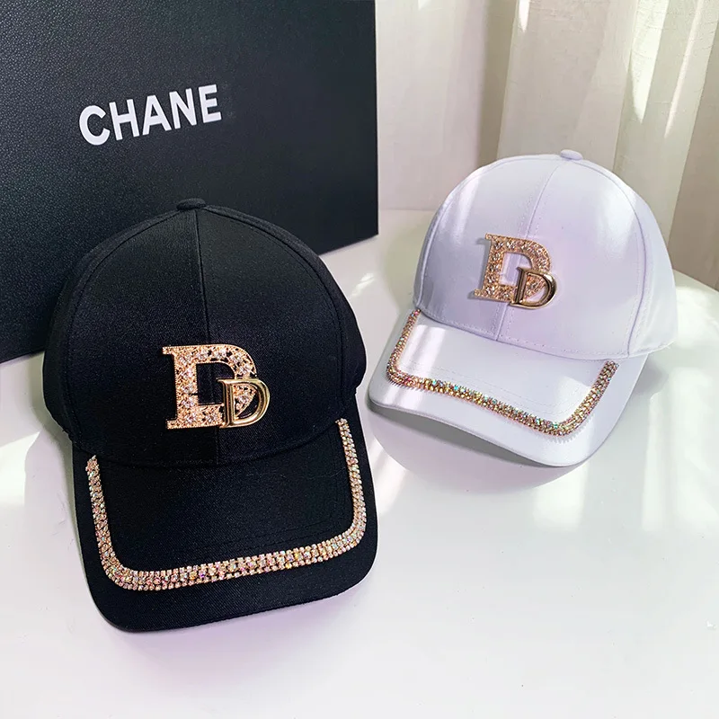 Baseball Cap for Women hats Fashion luxury Designer Rhinestone hip hop gorras - £6.35 GBP
