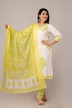 Designer printed Kurta pant with Dupatta Set Women Summer Party Wear Outfit  - $40.00