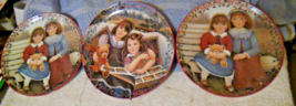 (3)Bradford Exchange Collector Plates &quot;Sisters Are Blossoms&quot; Chantal Pou... - £11.48 GBP