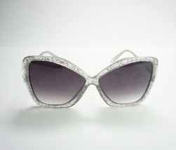 Butterfly Sunglasses Oversized Exaggerated Retro Large gray fade gold sides New - £18.56 GBP