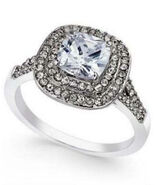 Charter Club Double Halo Crystal Center Ring - $18.00
