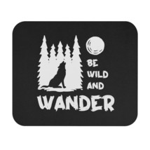 Personalized Mouse Pad: Howling Wolf &quot;Be Wild and Wander&quot; - £10.57 GBP