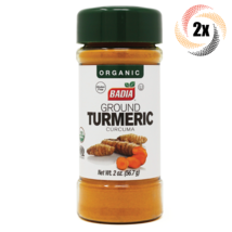 2x Shakers Badia Organic Ground Turmeric Seasoning | 2oz | Gluten Free | Curcuma - £13.28 GBP