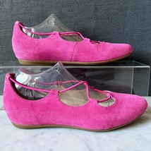 Earthies Essen Bright Pink Suede Leather Ballet Flats - Women&#39;s Size 9 - $698.86 MXN