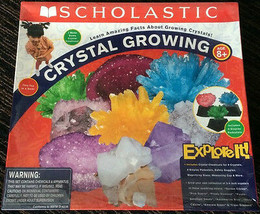 Complete Giant 9 Crystal Growing Lab Set w/6 Pedestals Scholastic Kit Rock Used - £32.71 GBP