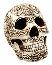 Ebros DOD Celtic Celestial Heavens Tribal Tattoo Skull Figurine 7.5&quot; L - £24.37 GBP