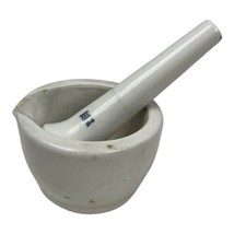 Apothecary Mortar &amp; Pestle Vintage Coors USA Small 3&quot; Pharmacy Kitchen U25 - $23.38