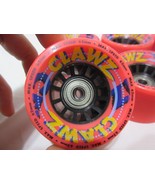 8 Vintage 57 MM Pacer Pink Roller Skate Wheels Quad Speed With Bearings - £39.32 GBP