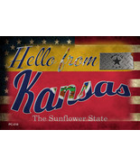 Hello From Kansas Novelty Metal Postcard - £12.74 GBP