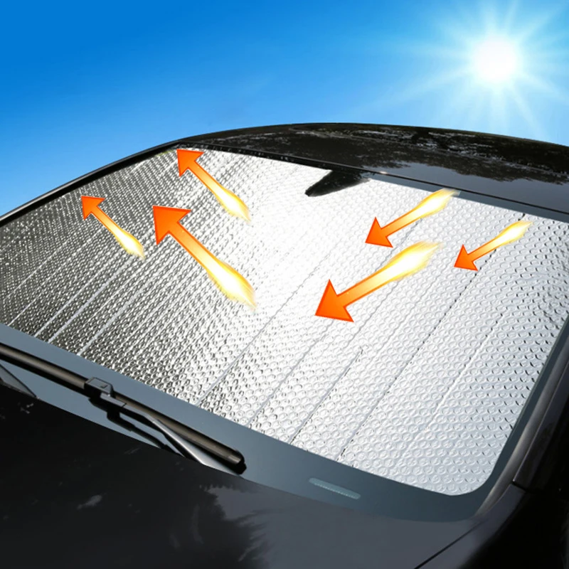 Car Front Window Sunshade Auto Curtain Sunshade UV Protection Retractable Shade - £11.19 GBP+
