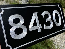 Engraved Personalized Custom House Home Number Street Address Metal 14x5... - £20.50 GBP