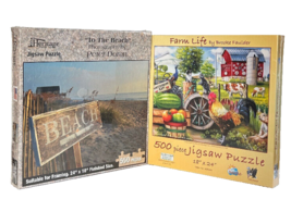 Jigsaw Puzzles Lot of 2, 18&quot; x 24&quot; in Size, Heritage and SunsOut Brands,... - $24.74